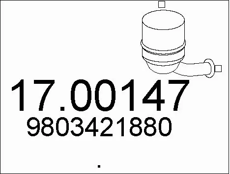 Soot/Particulate Filter, exhaust system (17.00147)