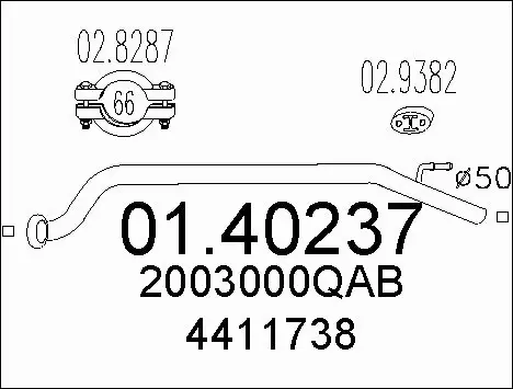 Exhaust Pipe (01.40237)