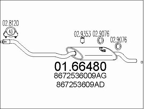 Rear Muffler (01.66480)