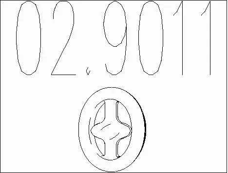 Rubber Buffer, muffler (02.9011)