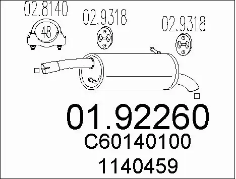 Rear Muffler (01.92260)
