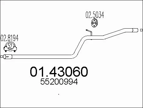 Exhaust Pipe (01.43060)