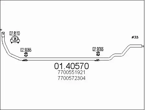 Exhaust Pipe (01.40570)