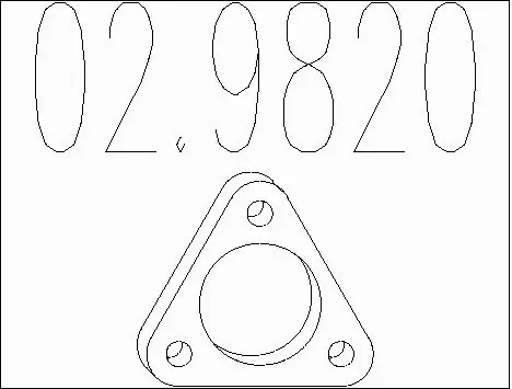 Gasket, exhaust pipe (02.9820)