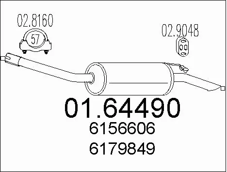 Rear Muffler (01.64490)