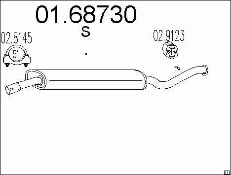 Rear Muffler (01.68730)