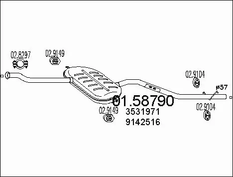 Centre Muffler (01.58790)