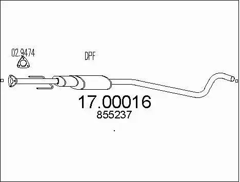 Soot/Particulate Filter, exhaust system (17.00016)