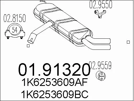 Rear Muffler (01.91320)