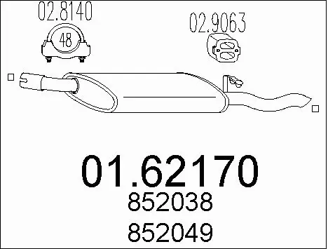 Rear Muffler (01.62170)