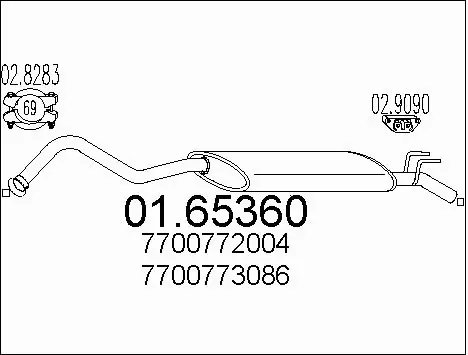 Rear Muffler (01.65360)