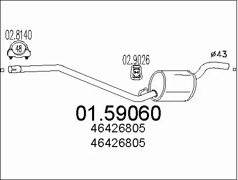 Centre Muffler (01.59060)