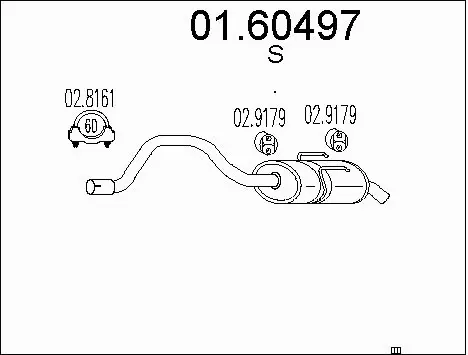 Rear Muffler (01.60497)