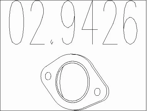 Gasket, exhaust pipe (02.9426)