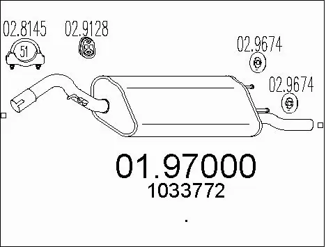 Rear Muffler (01.97000)