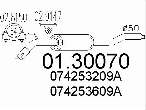 Front Muffler (01.30070)