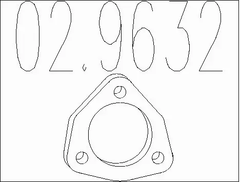 Gasket, exhaust pipe (02.9632)