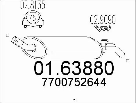 Rear Muffler (01.63880)