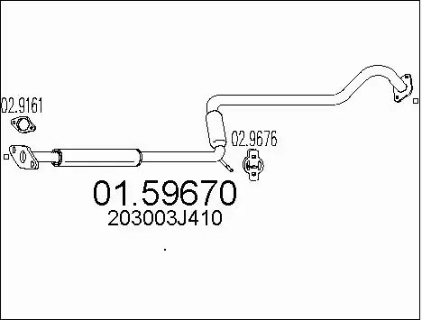 Centre Muffler (01.59670)