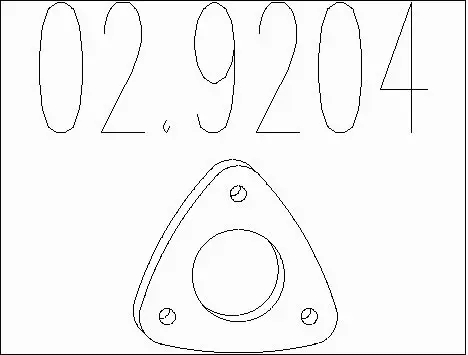 Gasket, exhaust pipe (02.9204)