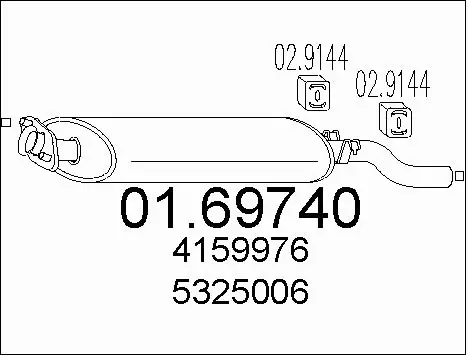 Rear Muffler (01.69740)