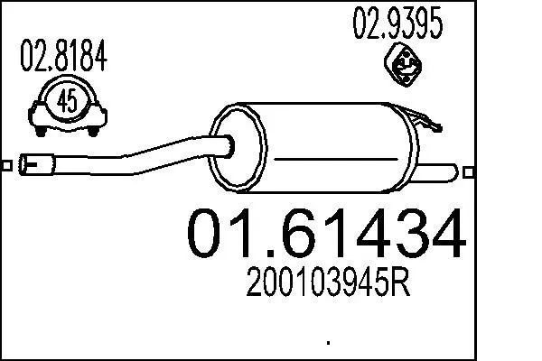 Centre Muffler (01.61434)