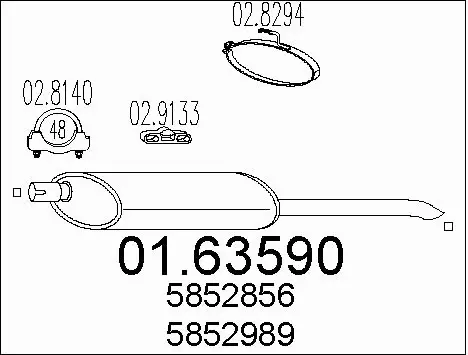 Rear Muffler (01.63590)