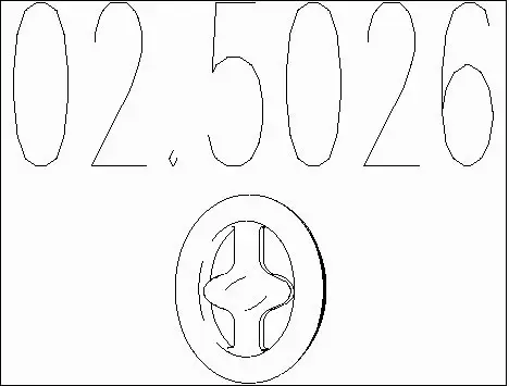 Rubber Buffer, muffler (02.5026)