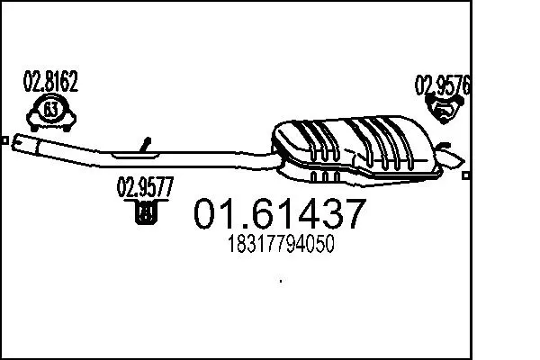 Centre Muffler (01.61437)