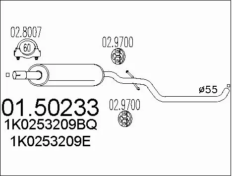Centre Muffler (01.50233)