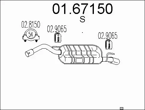 Rear Muffler (01.67150)