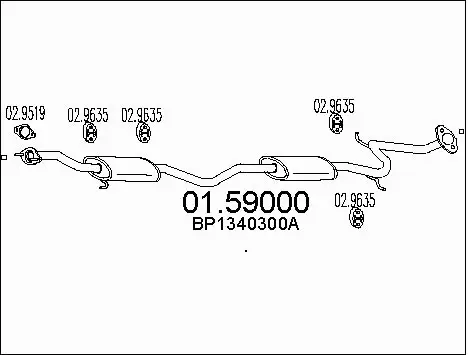 Centre Muffler (01.59000)