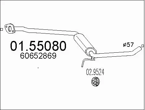 Centre Muffler (01.55080)