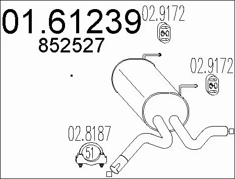 Rear Muffler (01.61239)