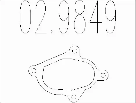 Gasket, exhaust pipe (02.9849)