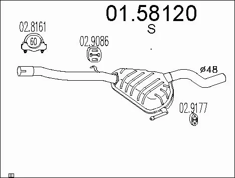 Centre Muffler (01.58120)