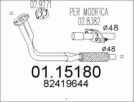 Exhaust Pipe (01.15180)