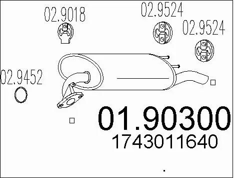 Rear Muffler (01.90300)