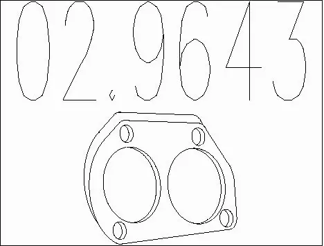 Gasket, exhaust pipe (02.9643)