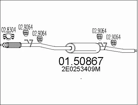 Centre Muffler (01.50867)