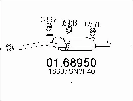 Rear Muffler (01.68950)
