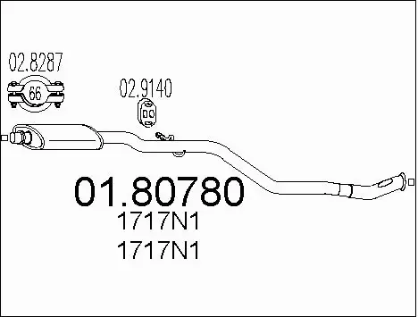 Centre Muffler (01.80780)