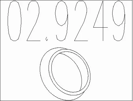 Gasket, exhaust pipe (02.9249)