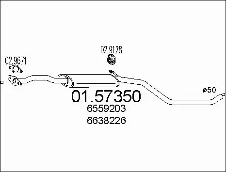 Centre Muffler (01.57350)