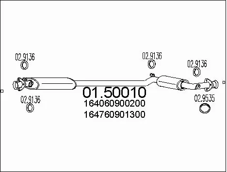 Centre Muffler (01.50010)