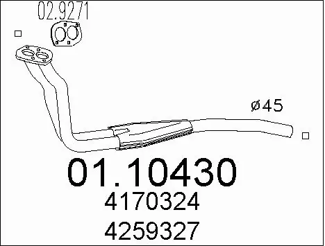 Exhaust Pipe (01.10430)