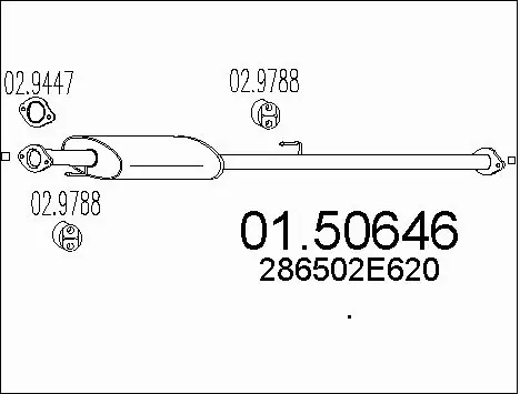Centre Muffler (01.50646)