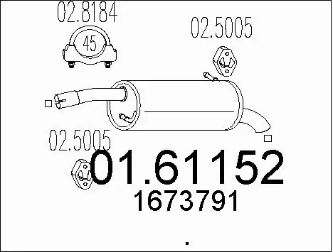 Rear Muffler (01.61152)