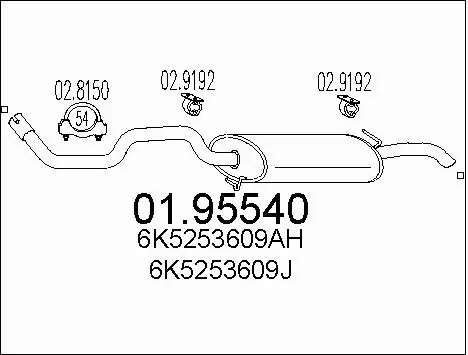 Rear Muffler (01.95540)