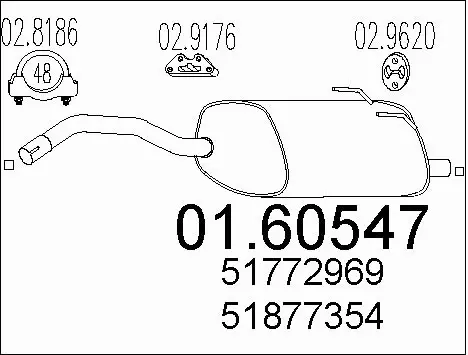 Rear Muffler (01.60547)